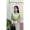 Áo sơ mi nữ công sở họa tiết lá voan cao cấp tay bồng dài form suông thanh lịch 222.000đ 10