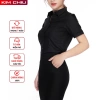 Áo sơ mi nữ công sở kim chiêu đen tay ngắn vải Kate ít nhăn giãn nhẹ, đổi trả thoải mái 4