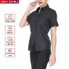Áo sơ mi nữ công sở kim chiêu đen tay ngắn vải Kate ít nhăn giãn nhẹ, đổi trả thoải mái 6
