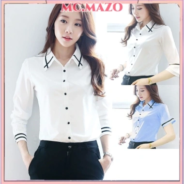 Áo sơ mi nữ công sở Slim Fit tay dài, tay ngắn, nút giữa – Giá chỉ 121.940₫