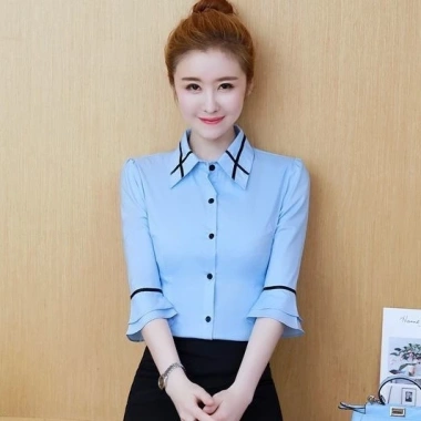 Áo sơ mi nữ công sở Slim Fit tay dài, tay ngắn, nút giữa – Giá chỉ 121.940₫