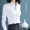 Áo sơ mi nữ công sở trắng dài tay, giấu cúc, Slim Fit Hàn Quốc - 99.000₫ 5