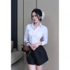 Áo sơ mi nữ công sở VINBUY MS05A xanh tay dài, vải mềm mượt co giãn, không nhăn - 149k 7