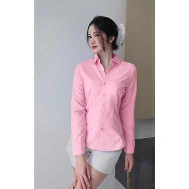 Áo sơ mi nữ công sở VINBUY MS05A xanh tay dài, vải mềm mượt co giãn, không nhăn - 149k 8
