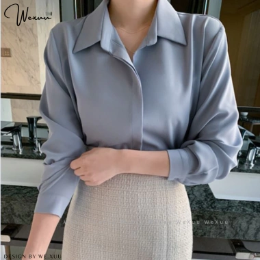 Áo sơ mi nữ công sở XUU dài tay đa màu, lụa mềm mát, thanh lịch - chỉ 195k 7 Áo sơ mi nữ công sở XUU dài tay đa màu, lụa mềm mát, thanh lịch - chỉ 195k 7