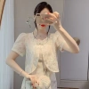 Áo sơ mi nữ cotton cao cấp Barong – Thêu lỗ, khóa ngọc trai, ren đẹp, phong cách hiện đại, chỉ 186.450₫ 13