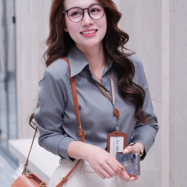 Áo sơ mi nữ cotton xước Thái phong A09 - công sở cá tính, giảm còn 199.000₫ 2