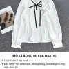 Áo sơ mi nữ dài tay cổ tròn OXATYL A83 chất lụa mềm, thời trang công sở Hàn Quốc, giá 265.000 3