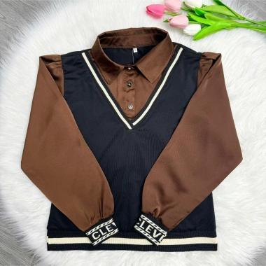 Áo sơ mi nữ dài tay công sở, cổ phối bo gấu, mặc thu đông - Giá 149.000₫