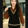 Áo sơ mi nữ dài tay công sở, cổ phối bo gấu, mặc thu đông - Giá 149.000₫ 6
