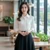 Áo sơ mi nữ dài tay công sở nẹp dấu khuy cúc, lụa mềm mịn, form vừa - Giá chỉ 200.000 4