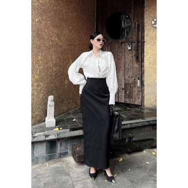 Áo sơ mi nữ dài tay cotton thô cổ đức sang chảnh tiểu thư NALIA NALISA 5