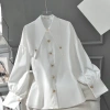 Áo sơ mi nữ dài tay cotton thô cổ đức sang chảnh tiểu thư NALIA NALISA 7