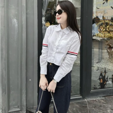 Áo Sơ Mi Nữ Dài Tay Crotop Viền 2 Tay Cotton Lụa Cao Cấp - Hot 2.024 Giá 145k 3