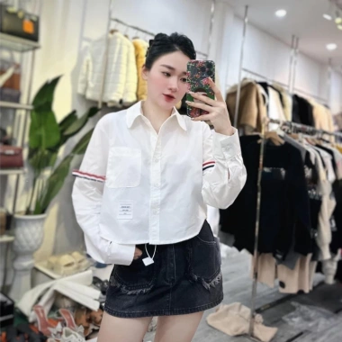 Áo Sơ Mi Nữ Dài Tay Crotop Viền 2 Tay Cotton Lụa Cao Cấp - Hot 2.024 Giá 145k 4