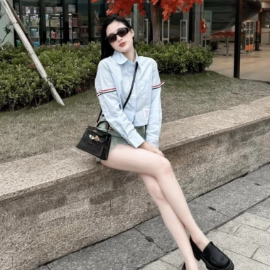 Áo Sơ Mi Nữ Dài Tay Crotop Viền 2 Tay Cotton Lụa Cao Cấp - Hot 2.024 Giá 145k 7