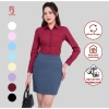 Áo sơ mi nữ dài tay form ôm cotton trơn ASW101-R01 – giá 274.160đ, giảm 63.057đ, nhiều màu Thái Hòa 6