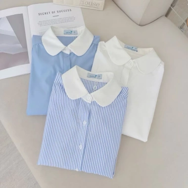 Áo sơ mi nữ dài tay Hàn Quốc – Kiểu xinh công sở, sang chảnh, mềm mại, giá 135k 3 Áo sơ mi nữ dài tay Hàn Quốc – Kiểu xinh công sở, sang chảnh, mềm mại, giá 135k 3