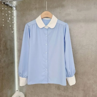 Áo sơ mi nữ dài tay Hàn Quốc – Kiểu xinh công sở, sang chảnh, mềm mại, giá 135k 5 Áo sơ mi nữ dài tay Hàn Quốc – Kiểu xinh công sở, sang chảnh, mềm mại, giá 135k 5