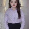 Áo sơ mi nữ dài tay kẻ sọc Kate, thoáng mát, ít nhăn, dễ phối đồ, chỉ 89.000 VND 9