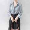 Áo sơ mi nữ dài tay lụa cao cấp, vải dày mềm rủ không nhăn, thiết kế công sở thanh lịch - 346.500₫ 4