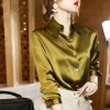 Áo sơ mi nữ dài tay lụa crepe satin nhẹ nhàng sang trọng, giá chỉ 132.000₫ 4