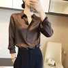 Áo sơ mi nữ dài tay lụa Latin mềm mại cao cấp - Sang trọng, thanh lịch, giảm giá 180.000₫ 2