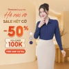Áo sơ mi nữ dài tay modal gân sọc slimfit nẹp khuy Thái Hòa 25ASW-283 - Giá 392.780₫