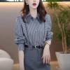 Áo Sơ Mi Nữ Dài Tay Sọc Hàn Quốc Plus Size Thời Trang 2.025 Giá Ưu Đãi 303k 5