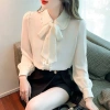 Áo sơ mi nữ dài tay viền bèo, dây buộc nơ tháo rời công sở HQ giá 188.999₫ 5