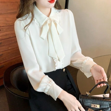 Áo sơ mi nữ dài tay viền bèo, dây buộc nơ tháo rời công sở HQ giá 188.999₫ 7 Áo sơ mi nữ dài tay viền bèo, dây buộc nơ tháo rời công sở HQ giá 188.999₫ 7