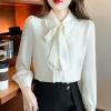 Áo sơ mi nữ dài tay viền bèo, dây buộc nơ tháo rời công sở HQ giá 188.999₫ 8