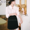 Áo sơ mi nữ dài tay Xuu Design chất lụa tiểu thư dáng đẹp trắng 195.000₫ 4