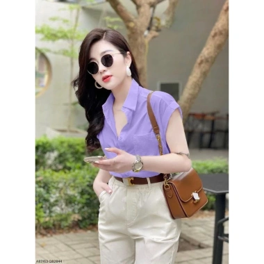 Áo Sơ Mi Nữ Đũi Tơ Tay Hàn SMN – Chất mát mịn, giá chỉ 199.000 VND (giảm từ 238.800 VND) 6
