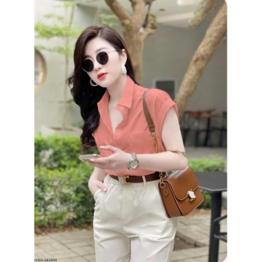 Áo Sơ Mi Nữ Đũi Tơ Tay Hàn SMN – Chất mát mịn, giá chỉ 199.000 VND (giảm từ 238.800 VND) 8
