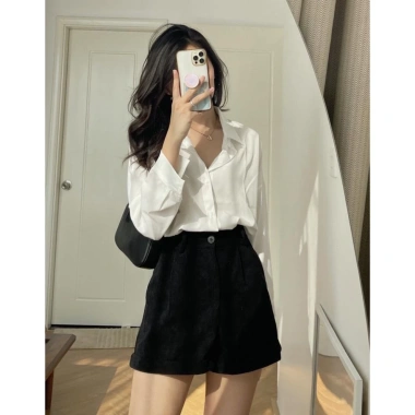 Áo sơ mi nữ form rộng MISOUL dài tay cao cấp, kiểu dáng trendy, màu Trắng 104 - Giá 99.000 VND 4 Áo sơ mi nữ form rộng MISOUL dài tay cao cấp, kiểu dáng trendy, màu Trắng 104 - Giá 99.000 VND 4