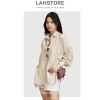 Áo sơ mi nữ form rộng tay dài linen thô premium LAHSTORE ASM01 Hồng Nude - Đa dụng, basic, giảm giá 312k 5