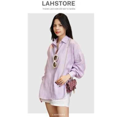 Áo sơ mi nữ form rộng tay dài linen thô premium LAHSTORE ASM01 Hồng Nude - Đa dụng, basic, giảm giá 312k 6 Áo sơ mi nữ form rộng tay dài linen thô premium LAHSTORE ASM01 Hồng Nude - Đa dụng, basic, giảm giá 312k 6
