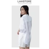 Áo sơ mi nữ form rộng tay dài linen thô premium LAHSTORE ASM01 Hồng Nude - Đa dụng, basic, giảm giá 312k 8