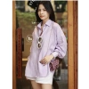 Áo sơ mi nữ form rộng trễ vai đuôi tôm Linen bột Premium ASM01 Giá chỉ 299.000₫ 3
