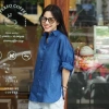 Áo sơ mi nữ form rộng trễ vai đuôi tôm Linen bột Premium ASM01 Giá chỉ 299.000₫ 6