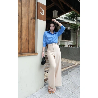 Áo sơ mi nữ GILLEE classic trơn vải Kate lụa cao cấp, thanh lịch công sở - 479k 5 Áo sơ mi nữ GILLEE classic trơn vải Kate lụa cao cấp, thanh lịch công sở - 479k 5