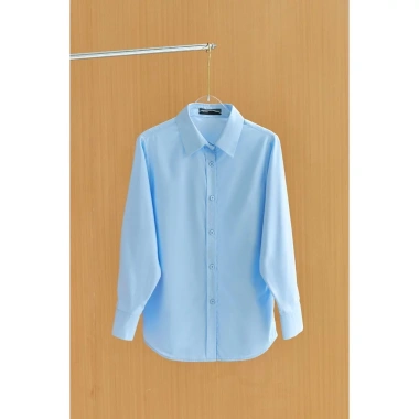 Áo sơ mi nữ GILLEE classic trơn vải Kate lụa cao cấp, thanh lịch công sở - 479k