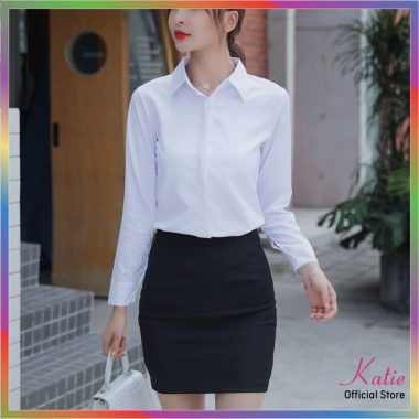 Áo sơ mi nữ KATIE cotton mát mẻ, không nhăn, trắng, tay dài & ngắn – 193.800đ