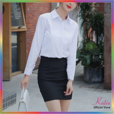Áo sơ mi nữ KATIE cotton mát mẻ, không nhăn, trắng, tay dài & ngắn – 193.800đ