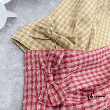 Áo sơ mi nữ kẻ caro cổ đức tay lỡ nơ trẻ trung WEXUU BS07.01 giảm giá 200k 3 Áo sơ mi nữ kẻ caro cổ đức tay lỡ nơ trẻ trung WEXUU BS07.01 giảm giá 200k 3