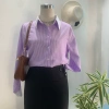 Áo sơ mi nữ kẻ sọc phối cổ trắng tay dài lụa Kate mỏng thoáng mát Size40-85kg giá 155.000₫ 7