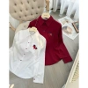 Áo sơ mi nữ logo Ngựa hottrend - thô Hàn, cổ đức, mùa Xuân Hè, giảm giá 175k