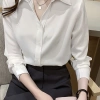 Áo sơ mi nữ lụa dài tay công sở nẹp ẩn khuy - Cao cấp, trơn, giá ưu đãi 176.400₫ 4