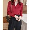Áo sơ mi nữ lụa dài tay công sở nẹp ẩn khuy - Cao cấp, trơn, giá ưu đãi 176.400₫ 7